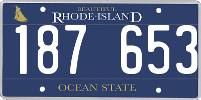 RI license plate 187653
