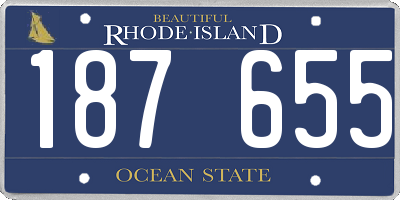 RI license plate 187655