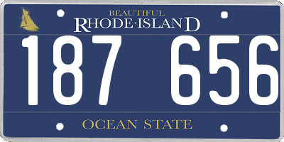 RI license plate 187656