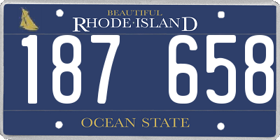 RI license plate 187658