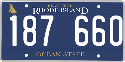 RI license plate 187660