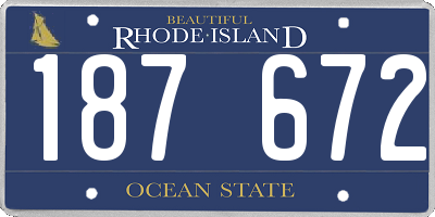 RI license plate 187672