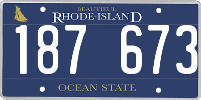 RI license plate 187673