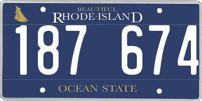 RI license plate 187674