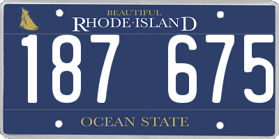 RI license plate 187675