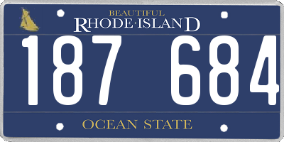 RI license plate 187684
