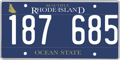 RI license plate 187685