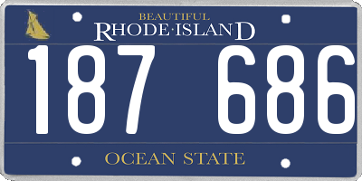 RI license plate 187686
