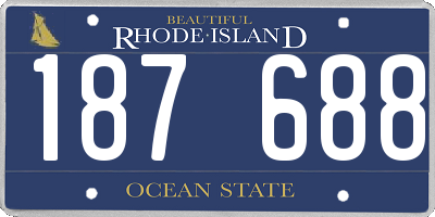 RI license plate 187688