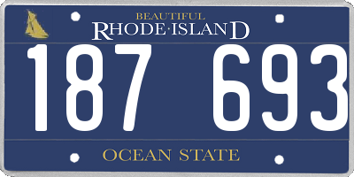 RI license plate 187693