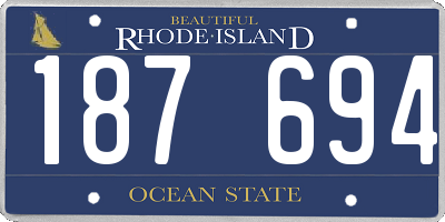 RI license plate 187694