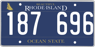 RI license plate 187696