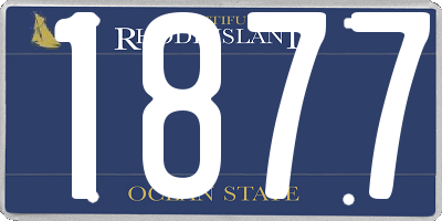 RI license plate 1877