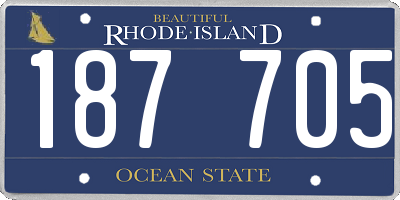 RI license plate 187705
