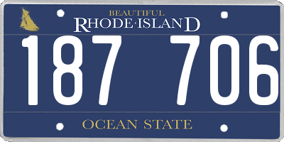 RI license plate 187706