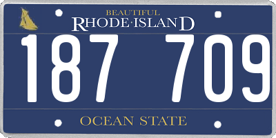 RI license plate 187709