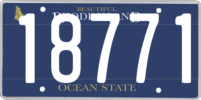 RI license plate 18771