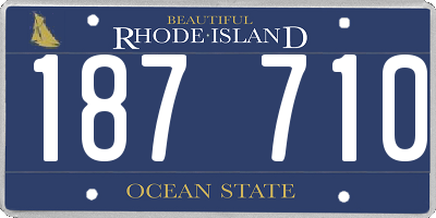 RI license plate 187710