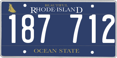 RI license plate 187712