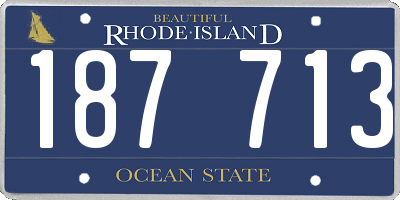 RI license plate 187713