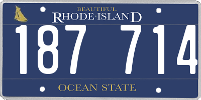 RI license plate 187714
