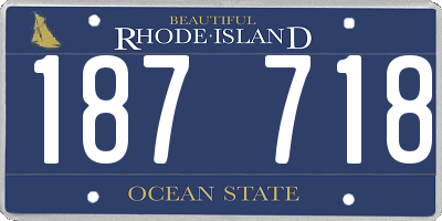 RI license plate 187718