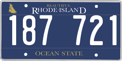 RI license plate 187721
