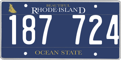 RI license plate 187724