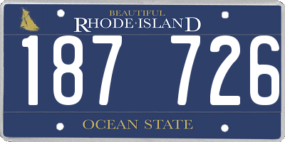 RI license plate 187726