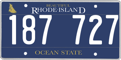 RI license plate 187727