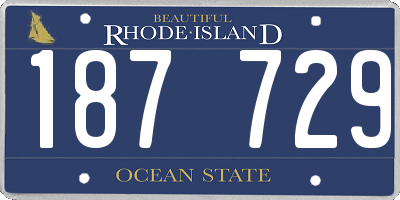 RI license plate 187729
