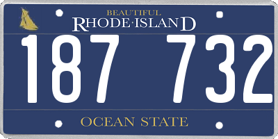 RI license plate 187732