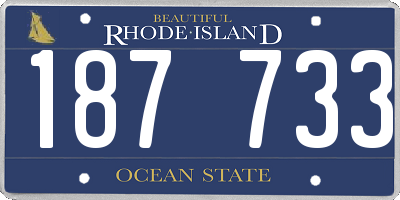RI license plate 187733