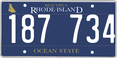RI license plate 187734