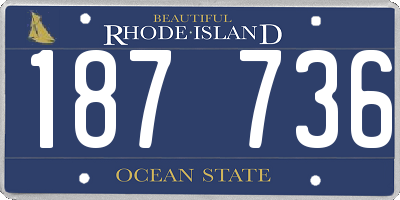 RI license plate 187736