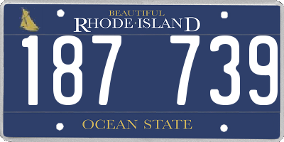 RI license plate 187739
