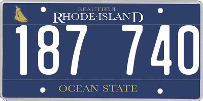 RI license plate 187740