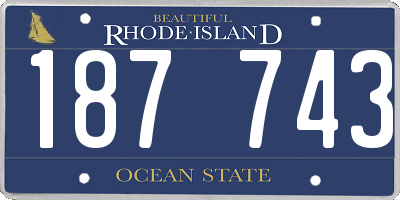 RI license plate 187743
