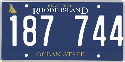 RI license plate 187744