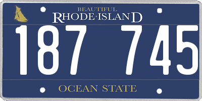 RI license plate 187745