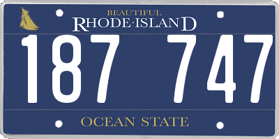 RI license plate 187747