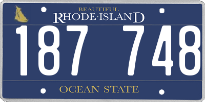 RI license plate 187748