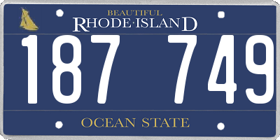 RI license plate 187749