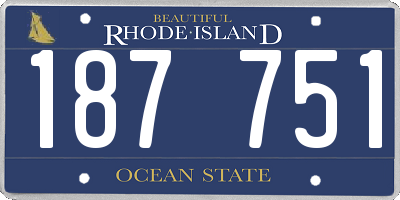 RI license plate 187751