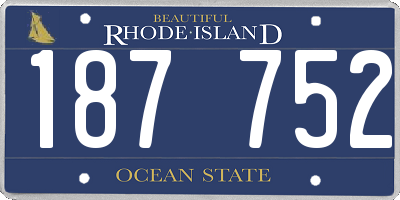 RI license plate 187752