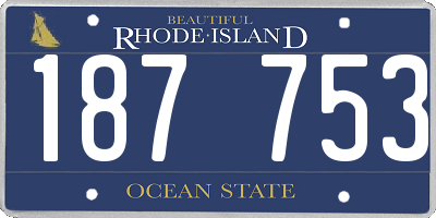 RI license plate 187753