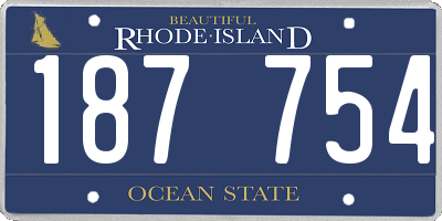 RI license plate 187754