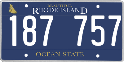 RI license plate 187757