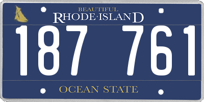 RI license plate 187761