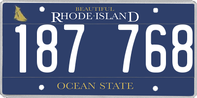 RI license plate 187768